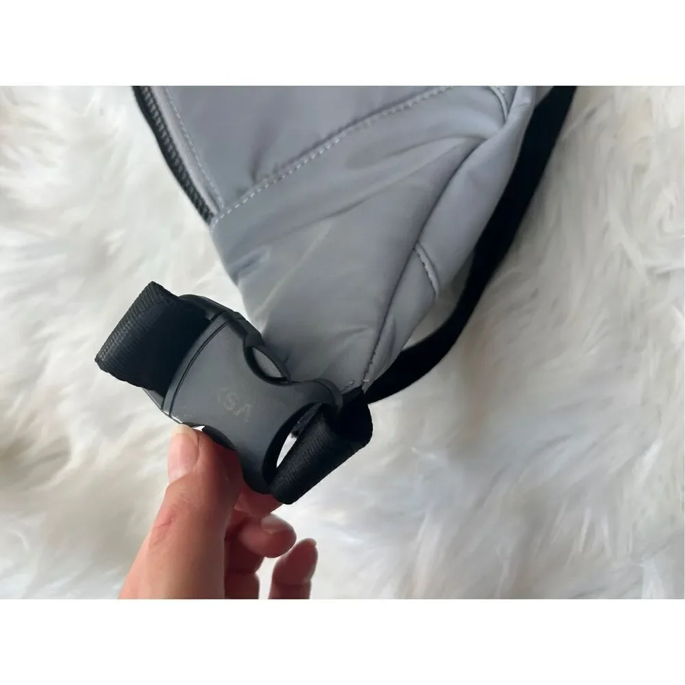 Victoria’s Secret belt bag/fanny pack, grey color reflective adjustable straps N